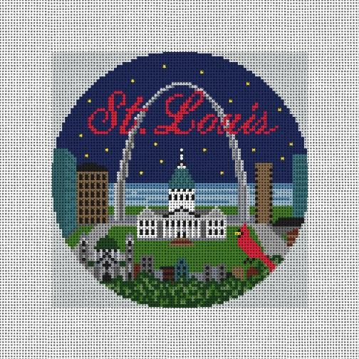 St Louis Round Needlepaint 107331