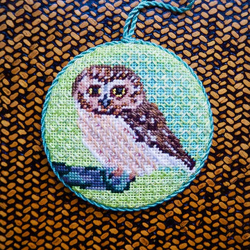 Saw Whet Owl Blue Ridge Stitchery