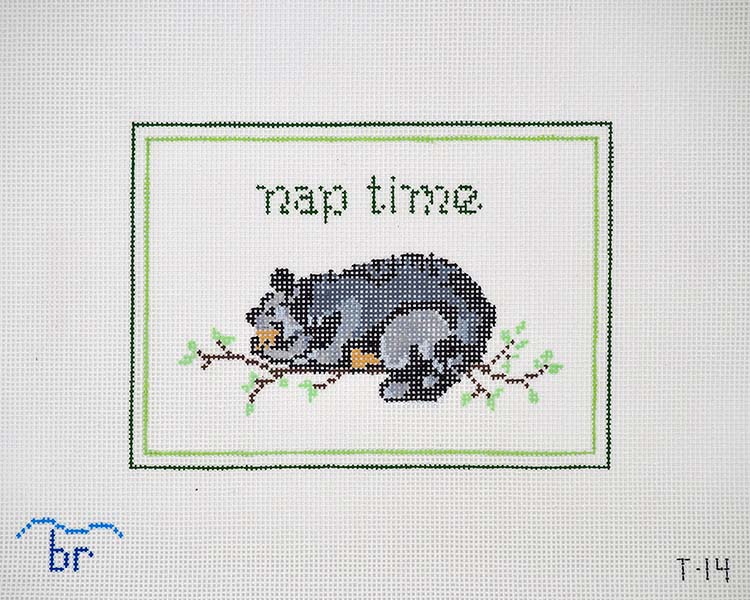 Nap Time Bear Blue Ridge Stitchery