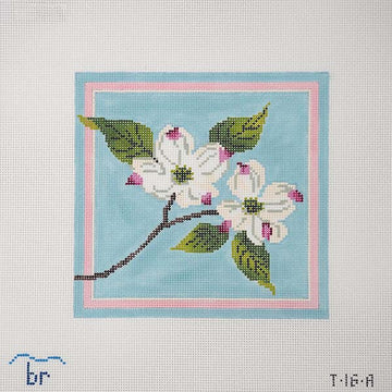 White Dogwood Blossoms Blue Ridge Stitchery