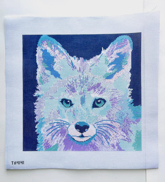 Fox on Blue Pillow Thorn Alexander