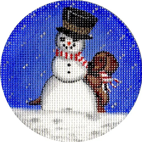 Snowman with Pup Tapestry Tent TTOR214