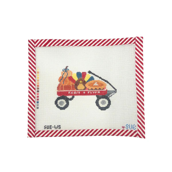 Thanksgiving Wagon Atlantic Blue Canvas