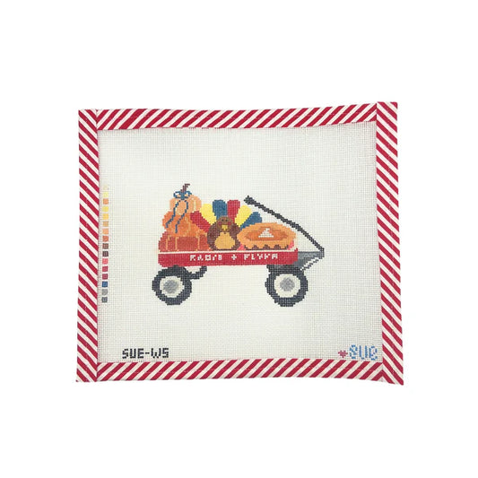 Thanksgiving Wagon Atlantic Blue Canvas