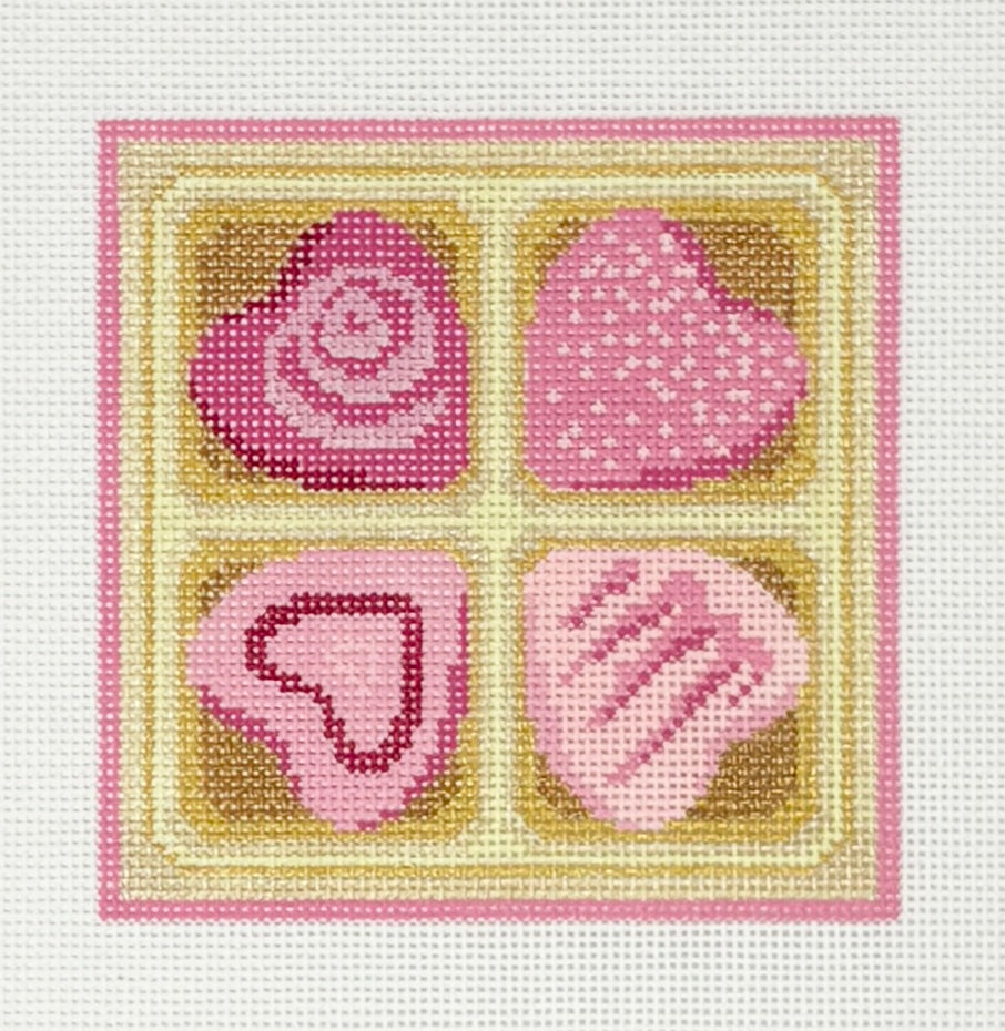 4-Piece Pink Hearts Box