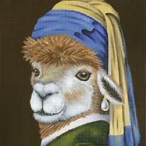 Alpaca with Pearl Earring Vicky Sawyer