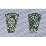 Karen's Damask Scissor Case Green