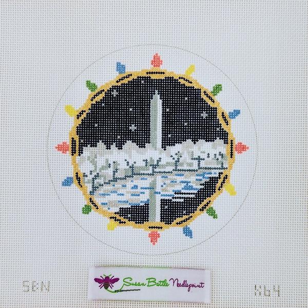 Washington Monument with Night Sky & Lights Susan Battle