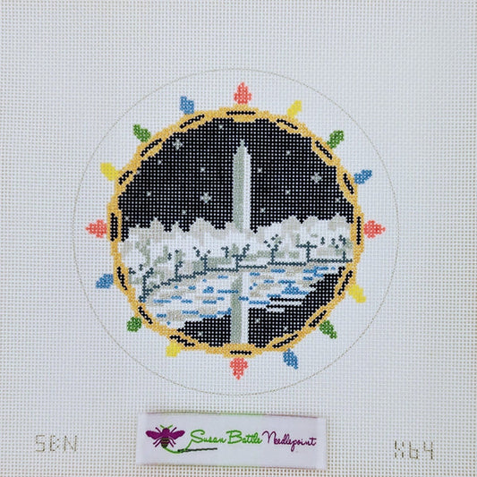 Washington Monument with Night Sky & Lights Susan Battle