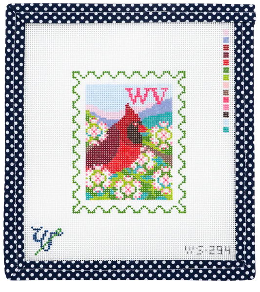 West Virginia Stamp Wipstitch
