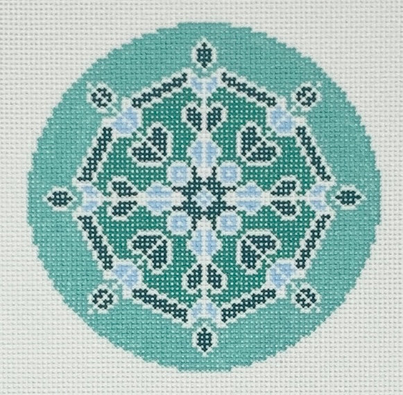 Dark Teal Snowflake #2