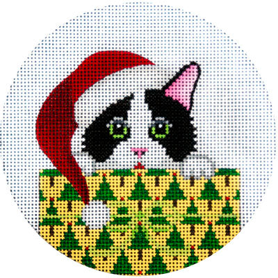 JP Needlepoint Kitty in Packages