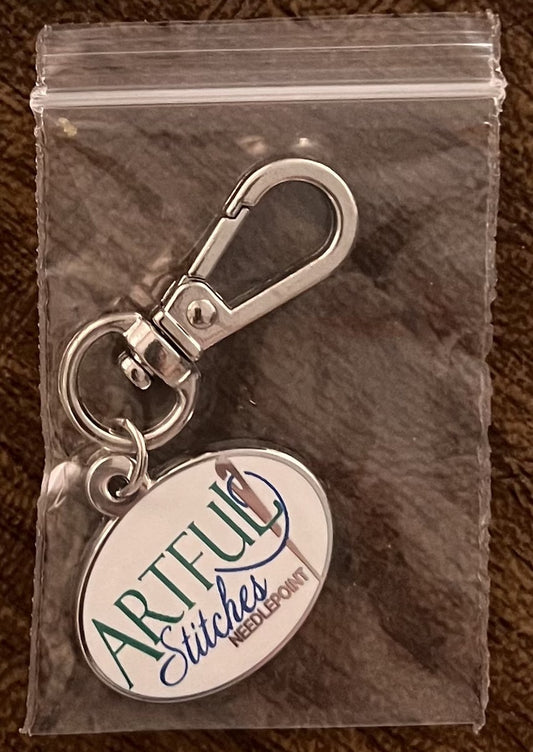 Artful Stitches Bag Tag Custom Enamel Charm