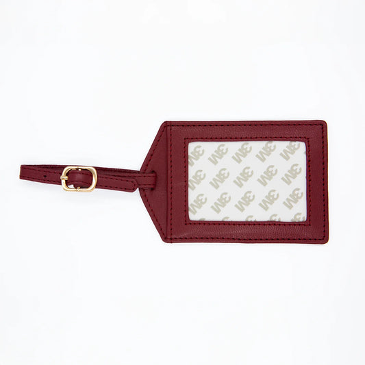 Cranberry Luggage Tag Leather Tilli Tomas
