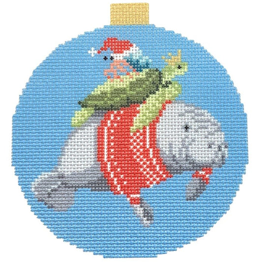 Festive Sea Friends Manatee and Turtle