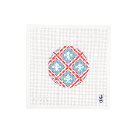 Fleur de Lis Round Canvas