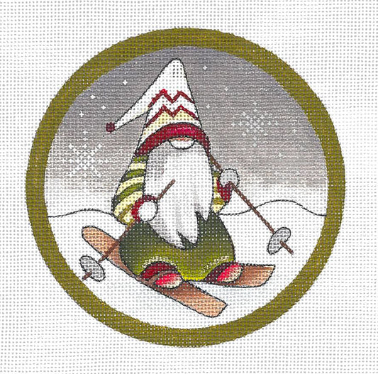 Gnome Skiing Ornament JG170