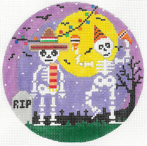 Two Dancing Skeletons 13 Days of Halloween Ornament