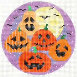 Five Smiling Pumpkins 13 Days of Halloween Ornament