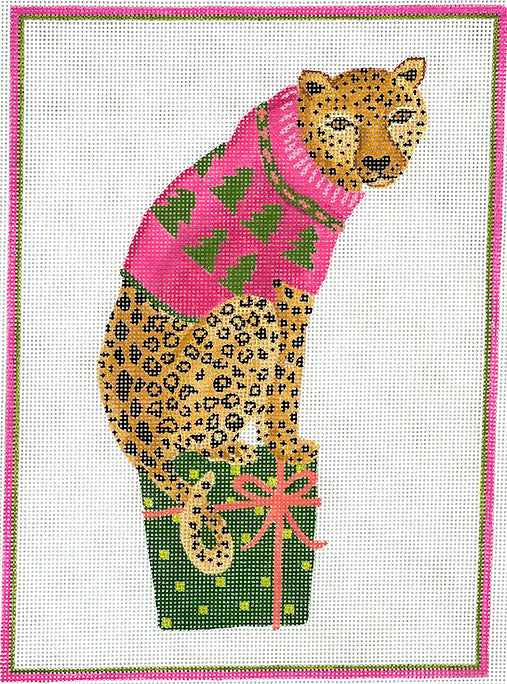 Party Animal Cheetah with Pink Sweater