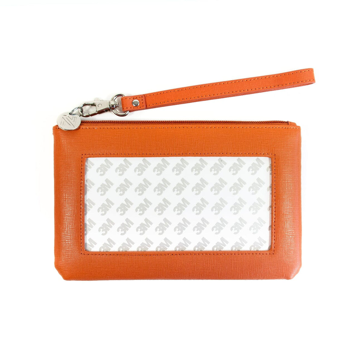 Orange Leather Accessory Bag Bradley Needlepoint