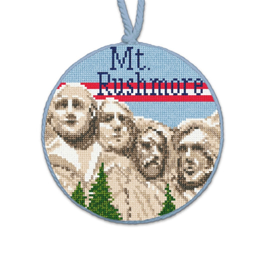 Mt Rushmore Round Needlepaint 4408