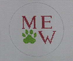 Meow and Paw Print Pink & Green KK0110