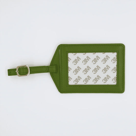 Green Olive Luggage Tag Leather Tilli Tomas