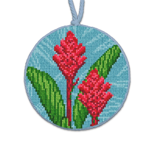 Red Ginger Tropical Flower Ornament