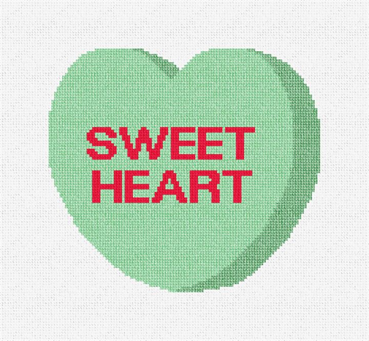 Sweetheart Valentines Ornament Needlepaint
