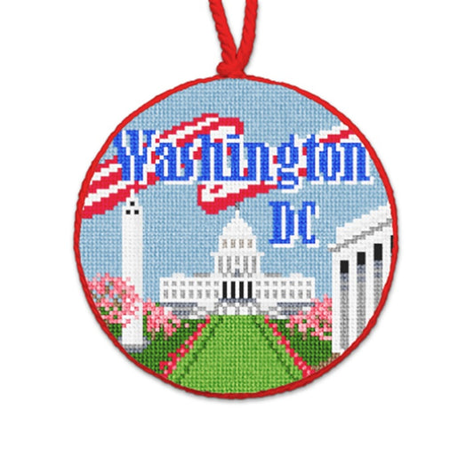 Washington DC Round Needlepaint 119523